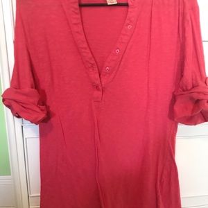 Pink 3/4 quarter sleeve top